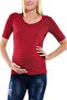 Claret Red Striped Maternity Turquoise Sleeve Blouse Bm288 - 3