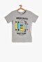 Gray Boy's Text Printed T-Shirt