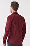 Men's Claret Red Classic Shirt - Mcr37701Bordo - 2