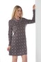 Women's Burgundy Long Sleeve Home Dress 10219