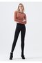 Matrushka Women's Black Non-Fading High Waist Lycra Smooth Skinny Jeans Trousers - 2