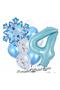 Snowflake Frozen Elsa Winter Concept Snowflake 4 Year Old Balloon Concept Birthday Set Age Balloon Set