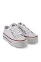 High Sole Low White Women's Summer Linen Sneaker Sports Shoes - 4