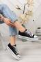 High Sole Low Black Women's Summer Linen Sneaker Sports Shoes - 7