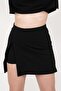 Women's Black Double Breasted Shorts Skirt - 3