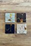 Cat Themed, Cute Cat Natural Stone Travertine Coasters Set of 4