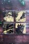 Mythology Themed Natural Stone Travertine Coasters Set of 4