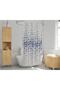 Bathroom Curtain Blue Polka Dot 1X110X200 Single Panel Shower Curtain with Rings Shower Cabin Curtain 4961 - 2