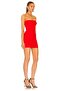 Women's Red Mini Strapless Dress Double Layer Lined - 2