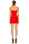 Women's Red Mini Strapless Dress Double Layer Lined - 3
