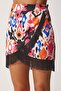 Women's White Pink Tasseled and Patterned Wrap Skirt ON00045 - 4