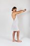 Women's Muslin Summer Low-Cut White Dress - 2