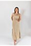 Kyra Muslin Shoulder Detailed Dress Beige