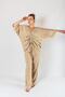 Beige Kyra Muslin Drawstring Women's Blouse Set