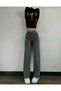 Super High Waist Lycra Wide Leg Jeans (wide Leg Jeans) - 3
