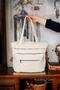 Original Women's Shoulder And Double Handled Four-Eye Soft Leather Stylish Wide Large Size Mother Shoulder Bag