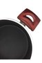 Evinda 26 Cm Deep Teflon Pot with Glass Lid and Double Handles - 3