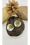 Handmade Mother of Pearl Women's Earrings with Brass Apparatus - 2