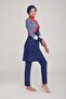 Lycra Fully Covered Hijab Swimsuit Lulu 4409 Dark Navy Blue - 2