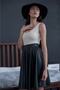 Women's Black Faux Leather Flared Skirt Faux Leather Elegant & Easy to Match