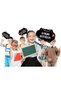 Karne Party Speech Balloon Gilded Bright Printed 5 Pieces