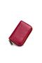 Genuine Leather Red Women's Wallet 20 Transparent Card Holder - 2