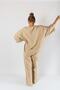 Beige Kyra Muslin Drawstring Women's Blouse Set - 4