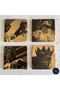 Mythology Themed Natural Stone Travertine Coasters Set of 4 - 3