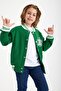 Unisex Kids B Embroidery Bomber Varsity Jacket