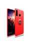 Huawei Y6P Case Smooth and Soft Back Surface Ravel Cover with Ring Stand