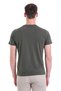 Khaki Regular Fit Plain 100% Cotton Crew Neck T-Shirt - 6