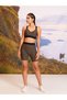 Women's Sports Biker Tights with Elastic Waist Color Block