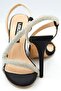 Women's Diamond Stone Banded Heeled Shoes - 5