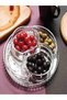 Round Glass Breakfast Plate with 4 Compartments