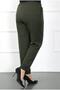 Women's Khaki Imported Plus Size Trousers with Elastic Waist - 4