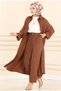 Wonderful Front Buttoned Linen Look Basic Suit - 4