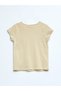 Crew Neck Short Sleeve Printed Cotton Baby Girl T-Shirt - 4