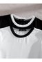 Women's Black and White 2-Piece Crop Blouse - 5