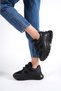 Simple Black Women's Lace-Up Mesh Casual Sneaker Sports Shoes Wsb0474 - 4