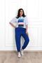 Women's Large Size Print Detailed Tracksuit Set 3695-23 - 8
