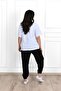 Women's Large Size Print Detailed Tracksuit Set 3695-23 - 2