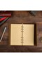 Leaf Pattern Leather Covered Notebook Small Size - 4
