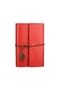Leaf Pattern Leather Covered Notebook Small Size