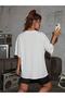 Unisex White Enjoy Van Gogh Printed Crew Neck Oversize T-shirt - 3