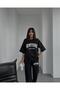 Plus Size Athletic Season New York Printed Oversize Bottom-top T-shirt Tracksuit Set - 2