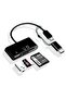 Type-c Micro Usb 3in1 SD Micrsd Card Reader Otg Converter Cable