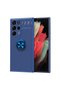 Samsung Galaxy S22 Ultra Case Smooth and Soft Back Surface Ravel Cover with Ring Stand