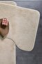 Ultrasoft Plain Mink 2-Piece Bath Rug Mat Set Non-Slip Base Machine Washable Toilet Set - 3