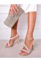 Women's Diamond Stone Banded Heeled Shoes - 3