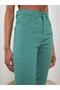 Normal Waist Slim Fit Straight Pocket Detailed Women's Trousers - 5